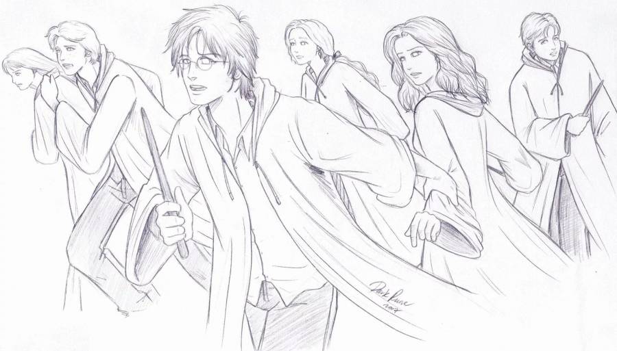 Coloring Pages Harry potter anime (37 pcs) download or print for free
