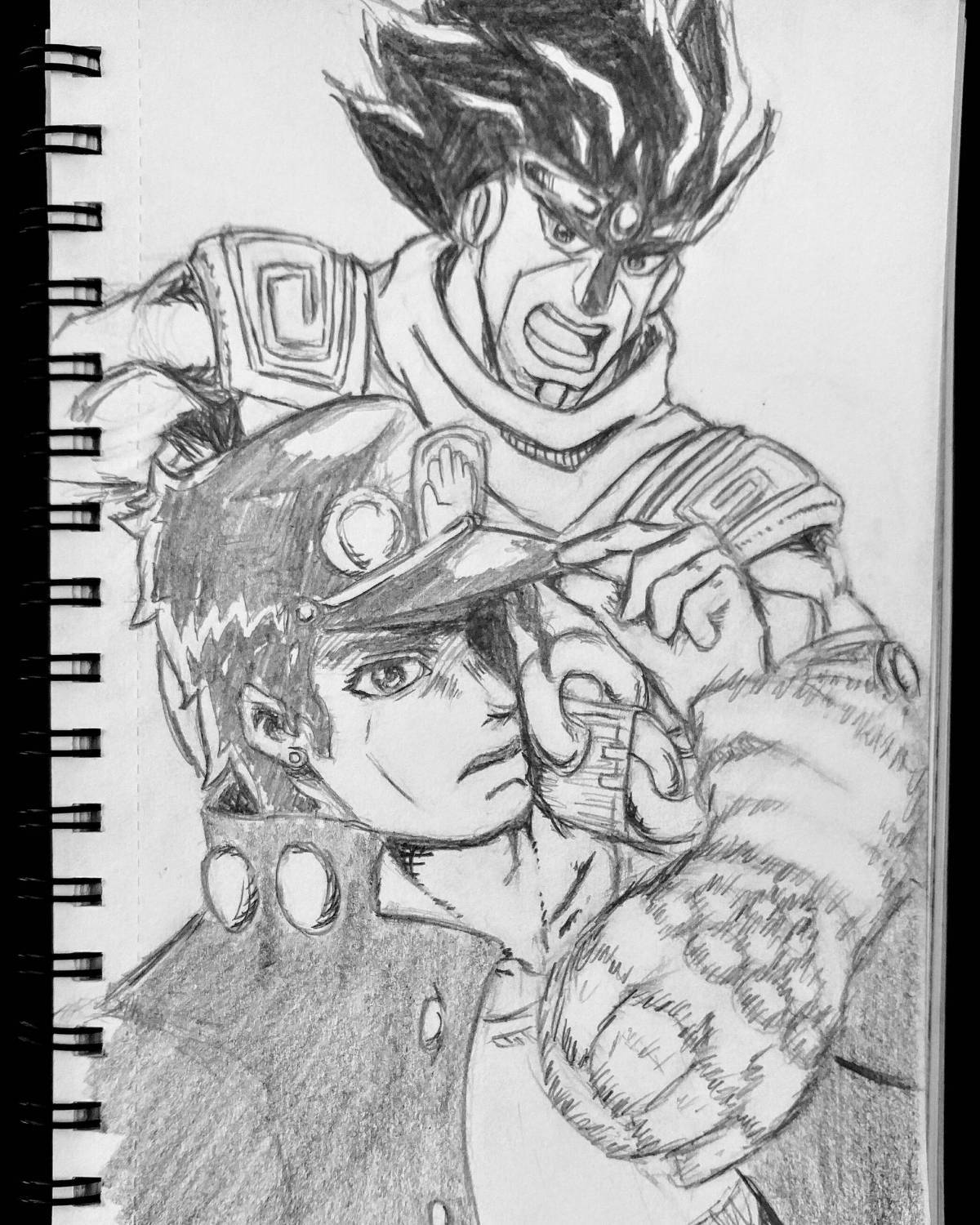 Star platinum рисовать