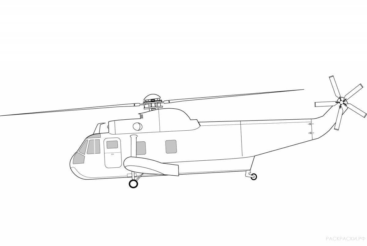 Военный вертолет для срисовки