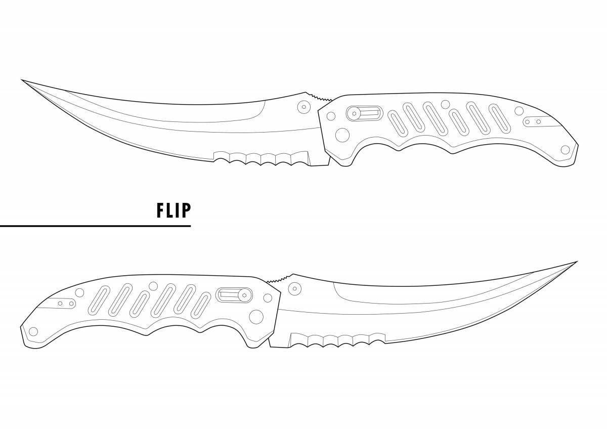 Нож Flip Knife стандофф чертежи