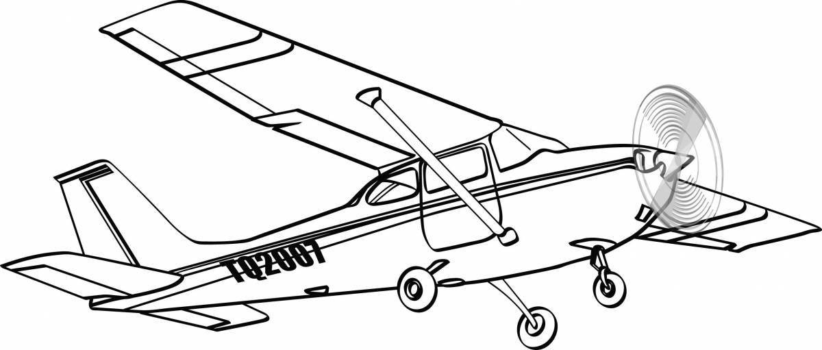 Violent coloring page plane