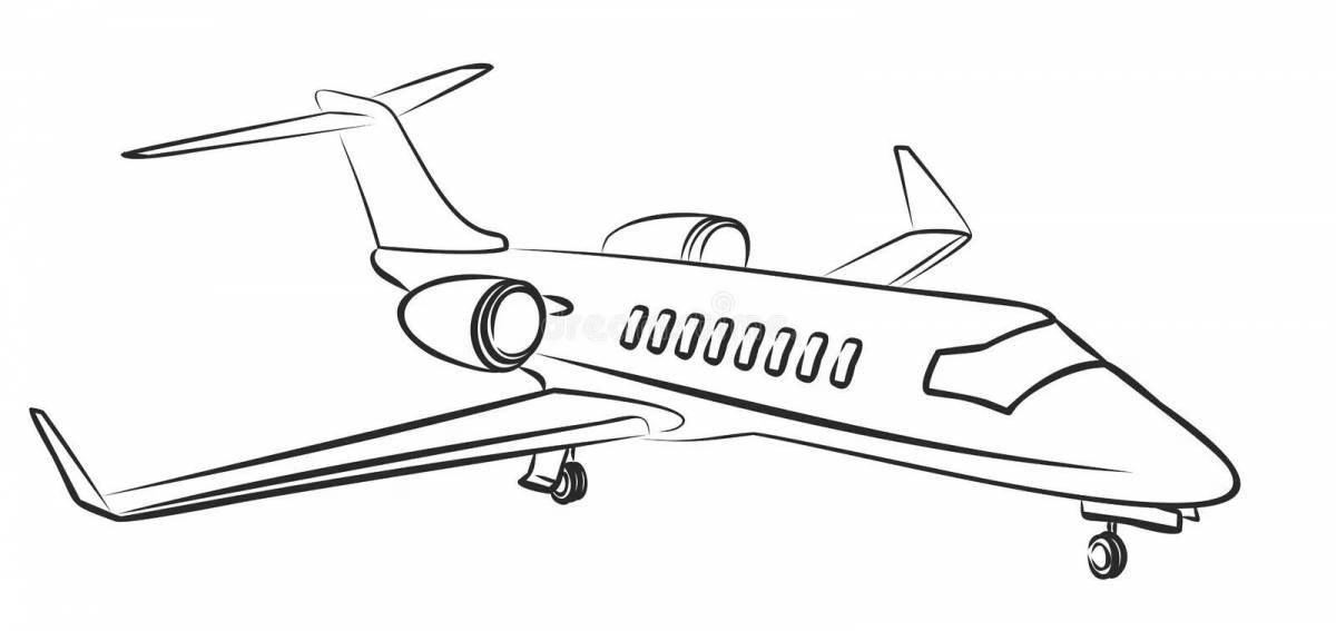 Sublime plane coloring page