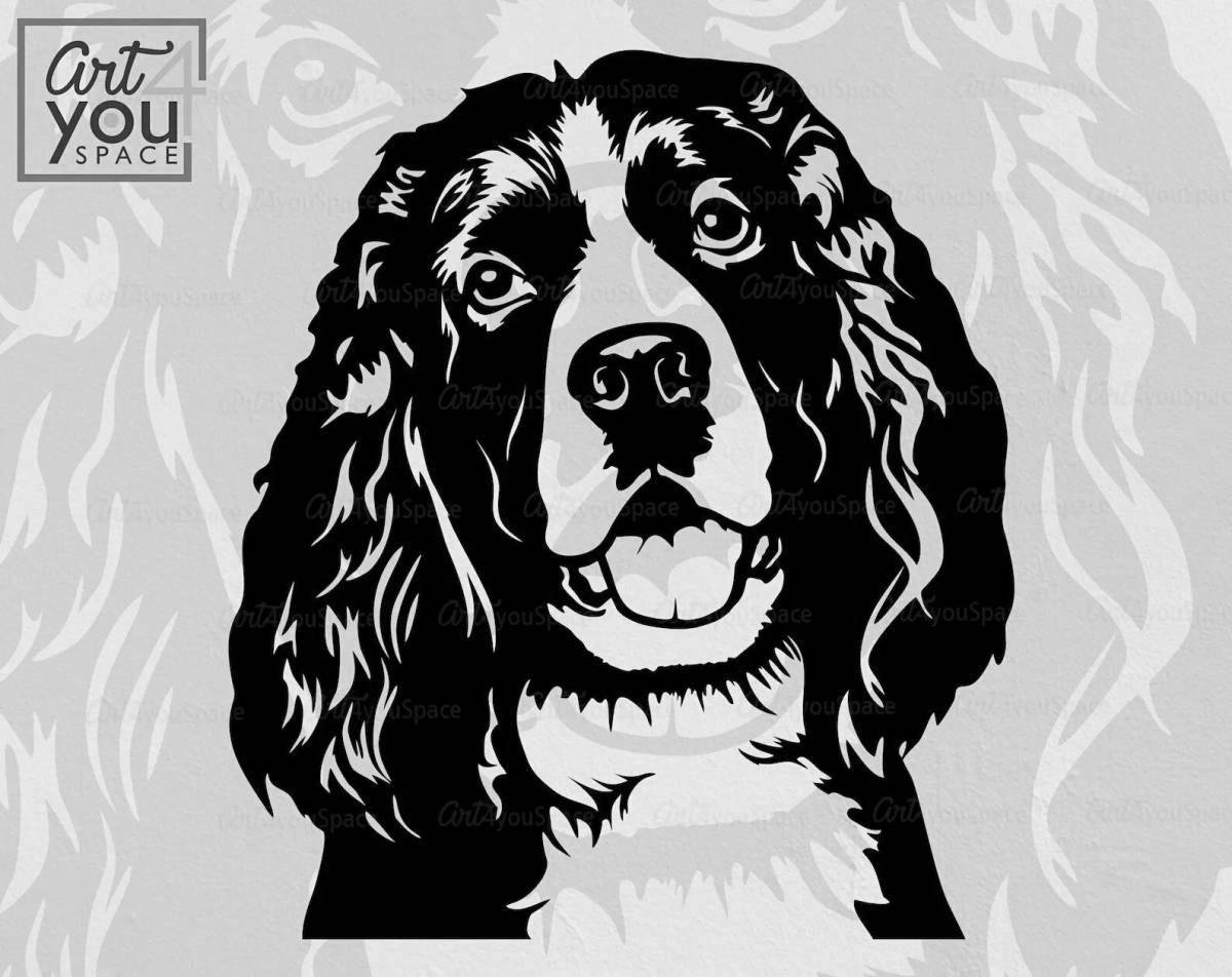 Radiant English Cocker Spaniel Coloring Page