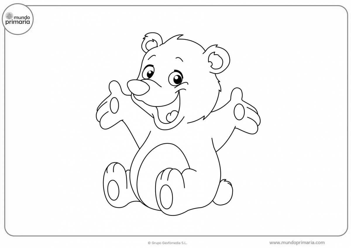 Coloring bear for children