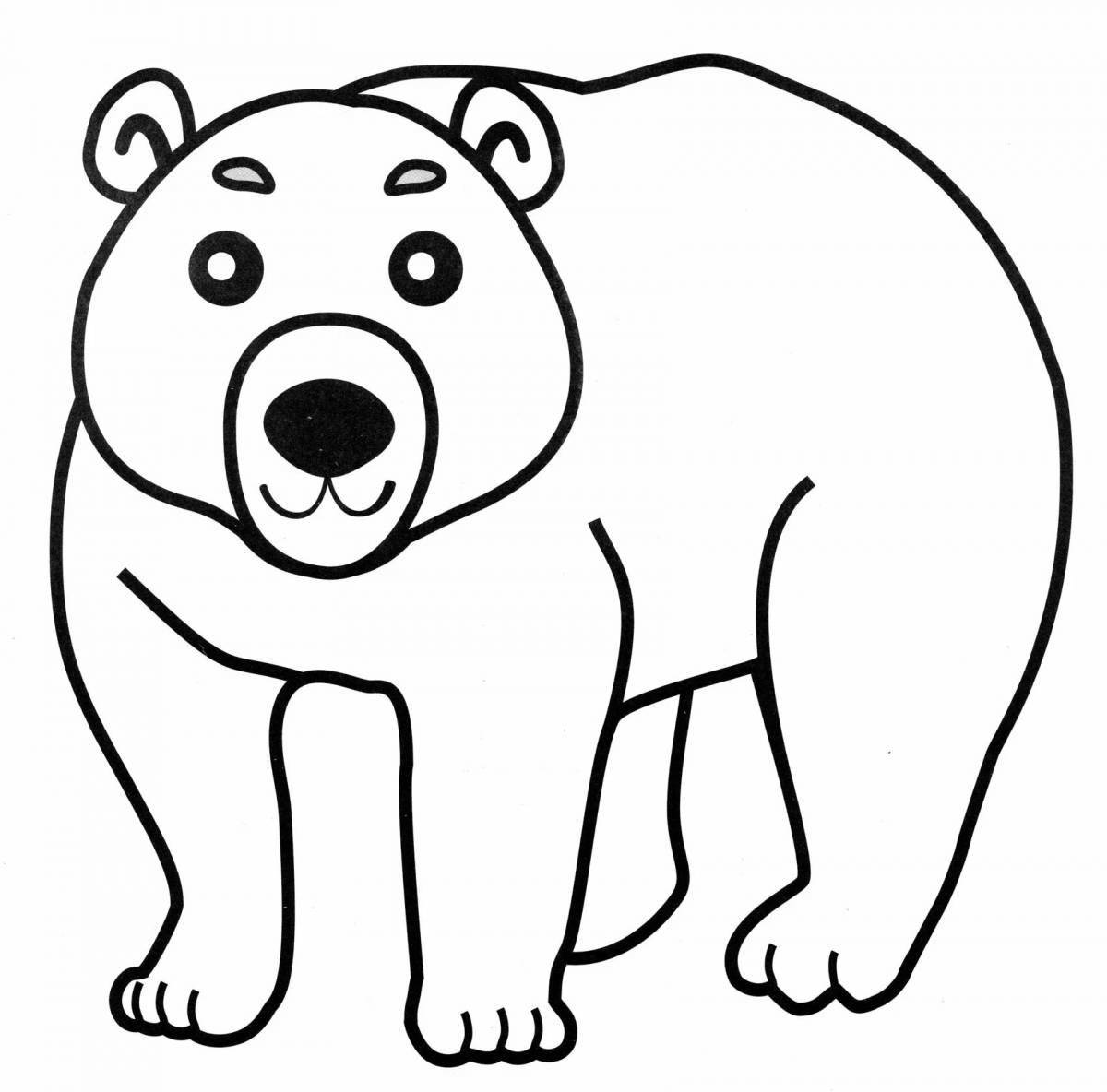 Exciting bear coloring for kids