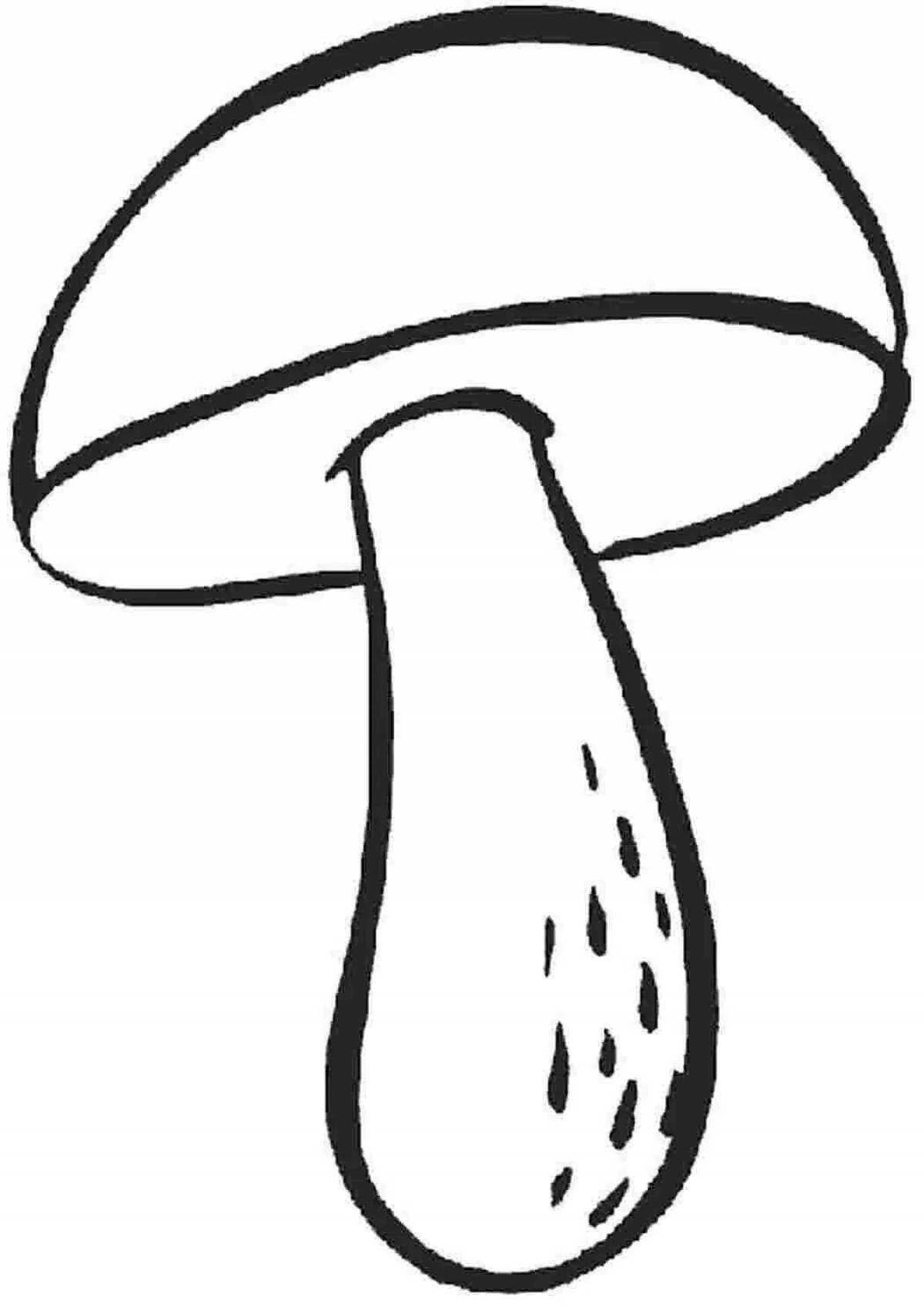 Блестящие грибы-раскраски для детей