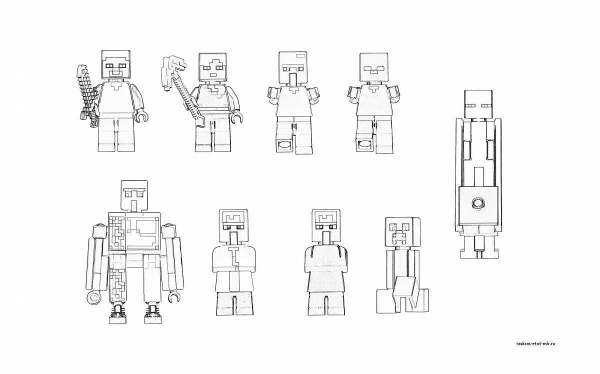 Colorful wonder coloring minecraft villagers