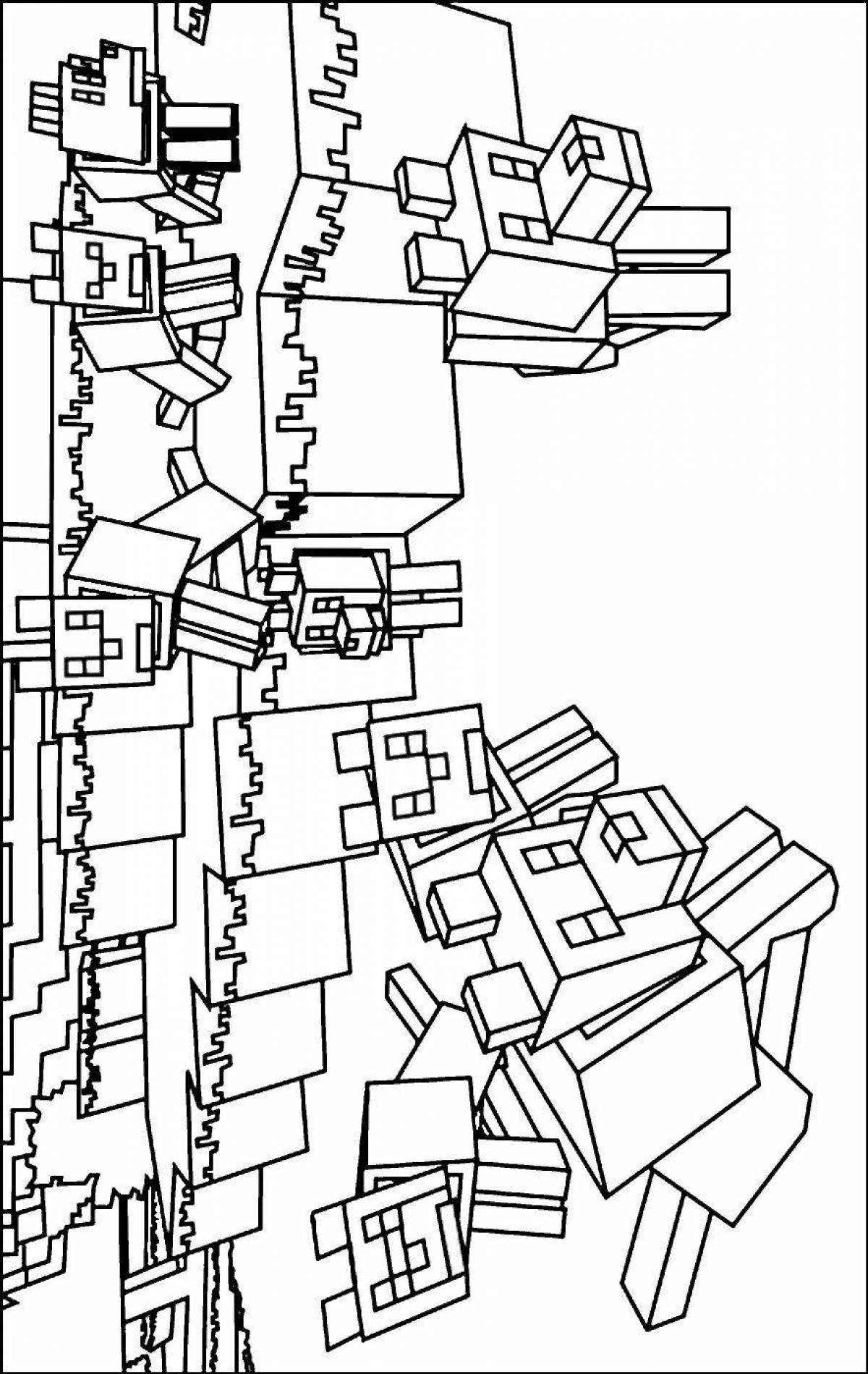 Coloring pages for villagers minecraft 