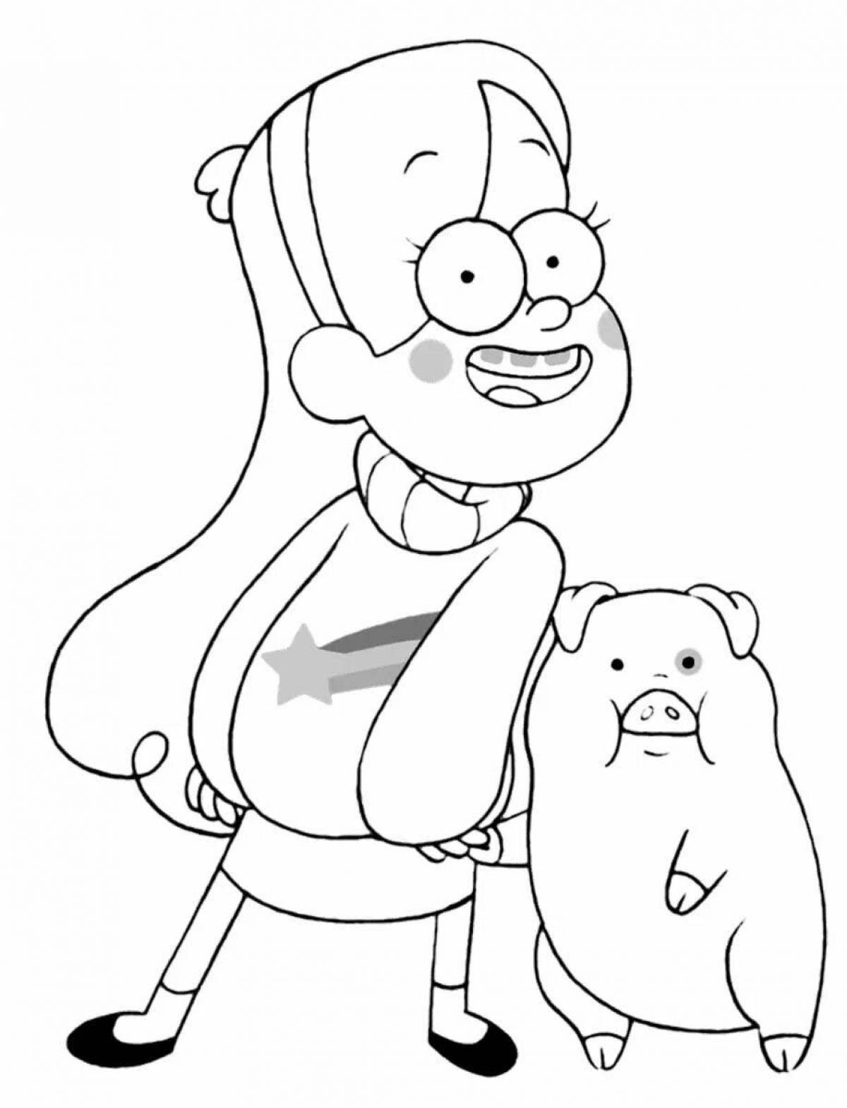 Radiant gravity falls coloring page