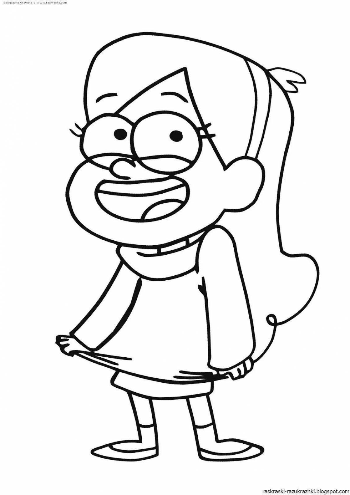 Animated gravity falls coloring page