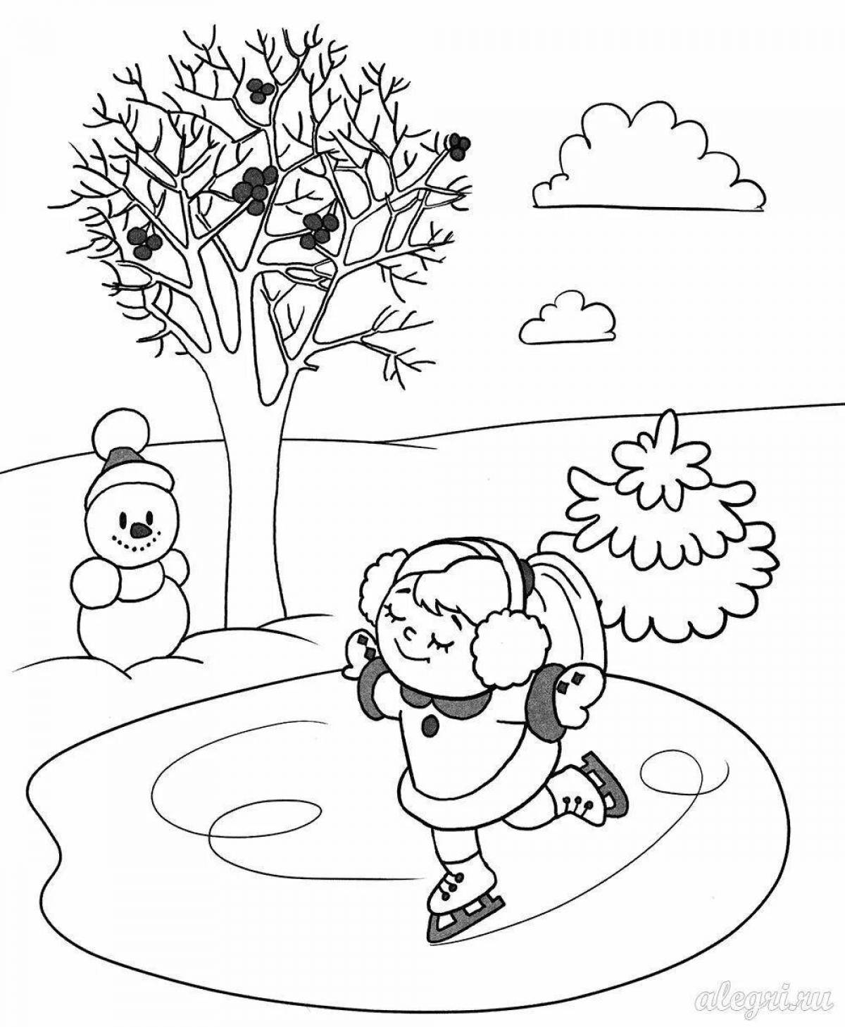 Blooming summer coloring page