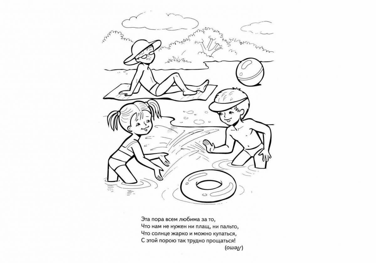 Glorious summer coloring page