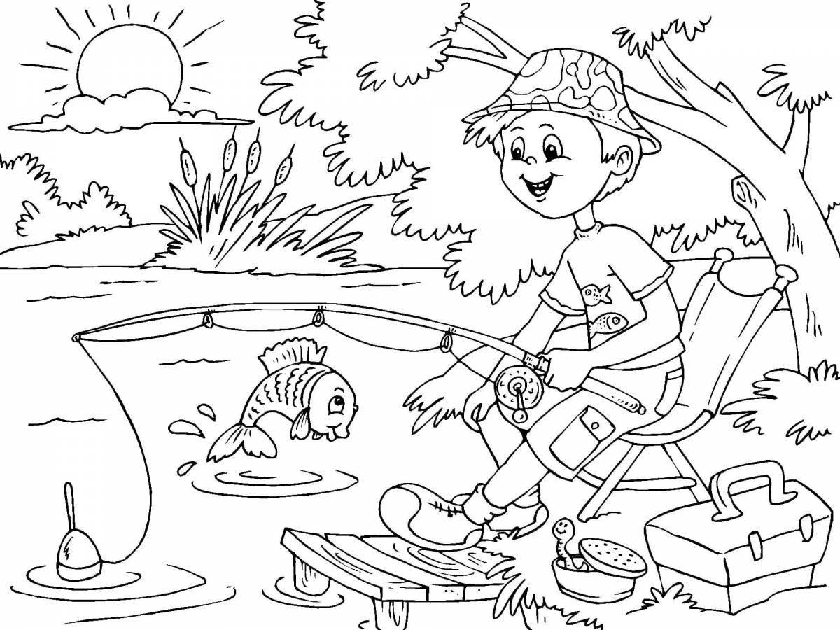Gorgeous summer coloring page