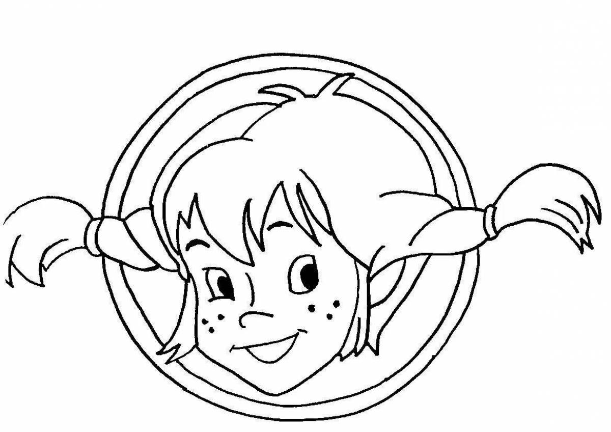 Photo Coloring page charming freckle and boil