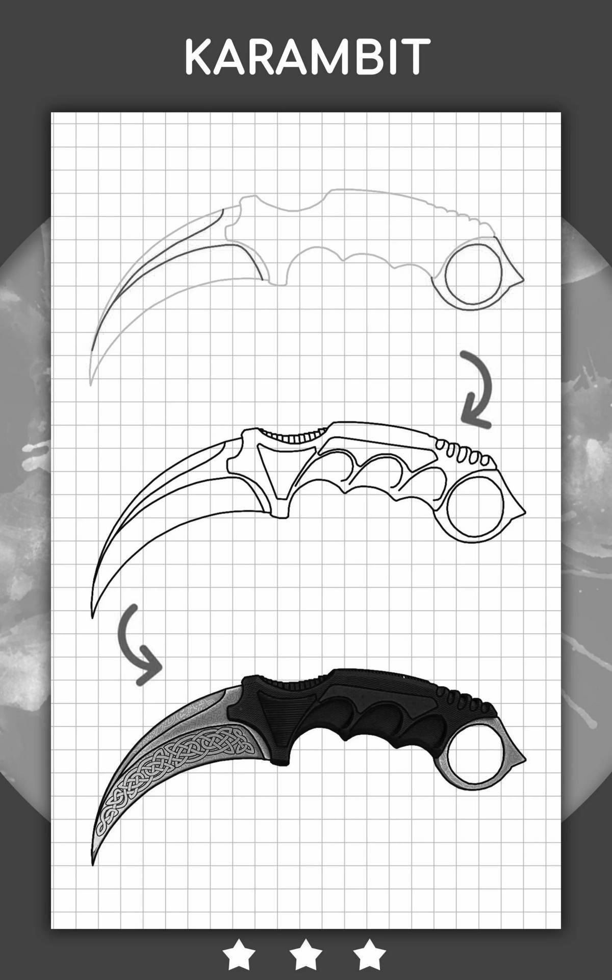 Photo Deluxe coloring dragon eye karambit