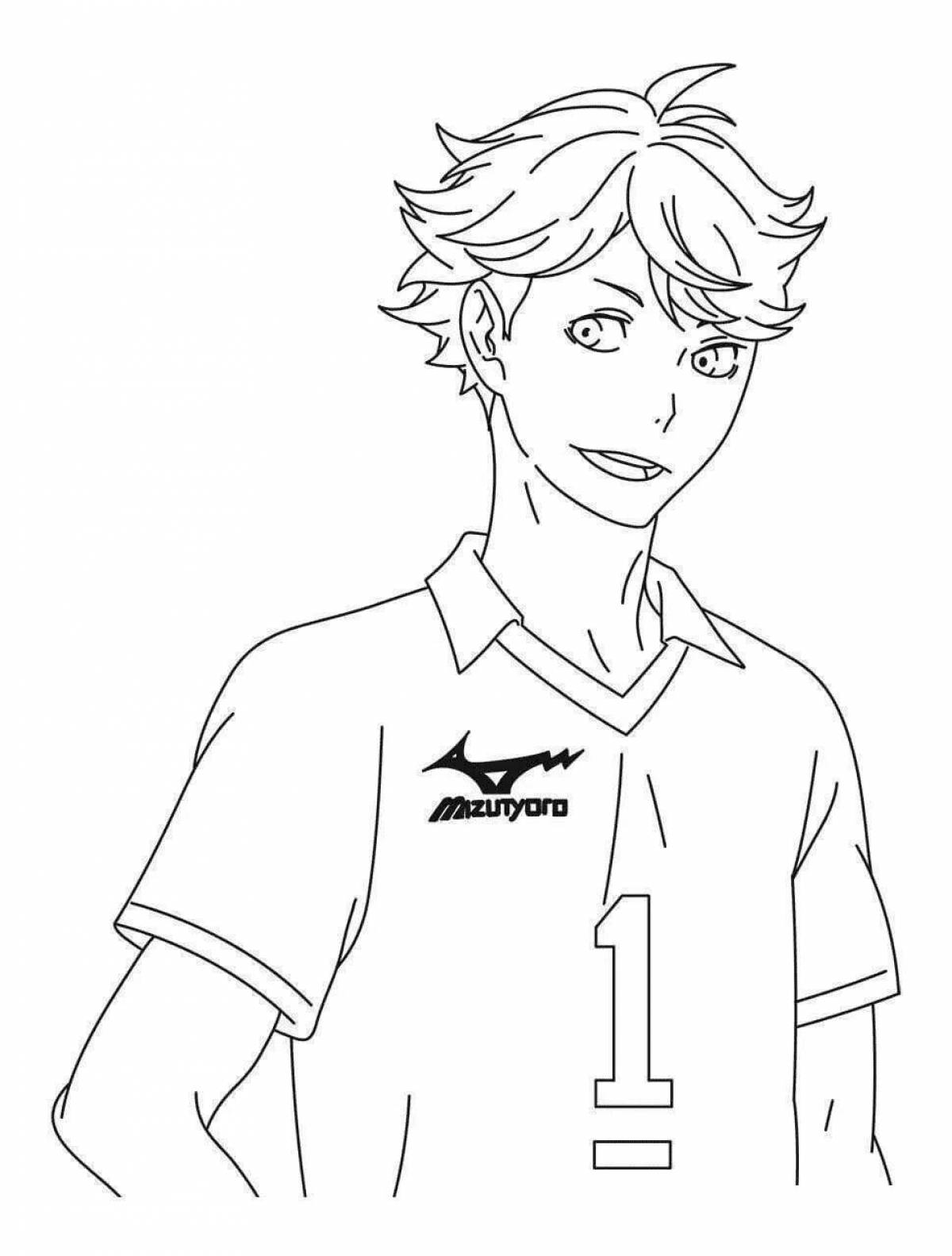 Hinata witty volleyball coloring book