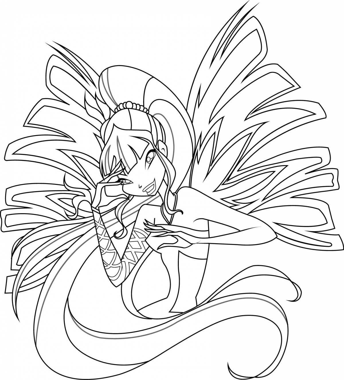 Coloring radiant winx sirenix bloom