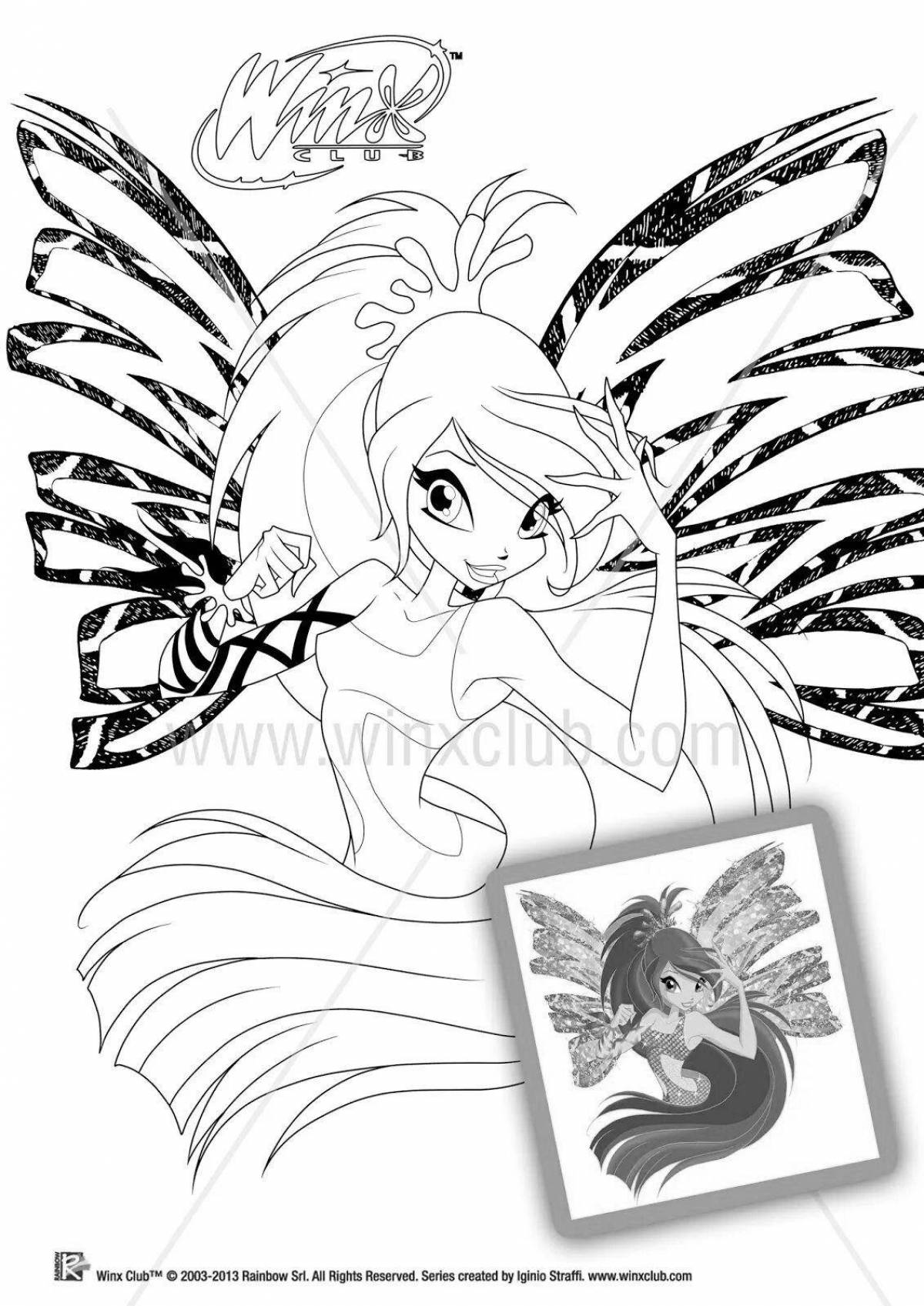 Winx Sirenix bloom hypnotic coloring book