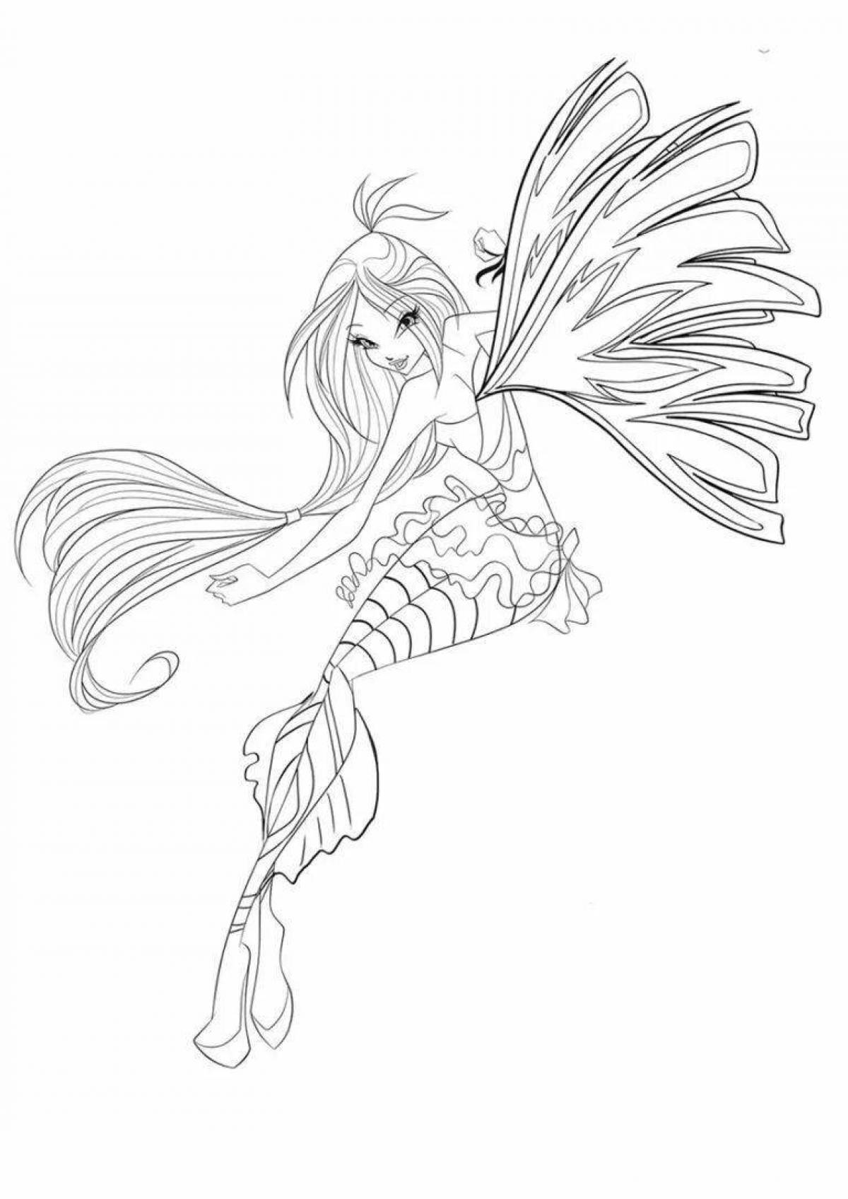 Impressive winx coloring sirenix bloom