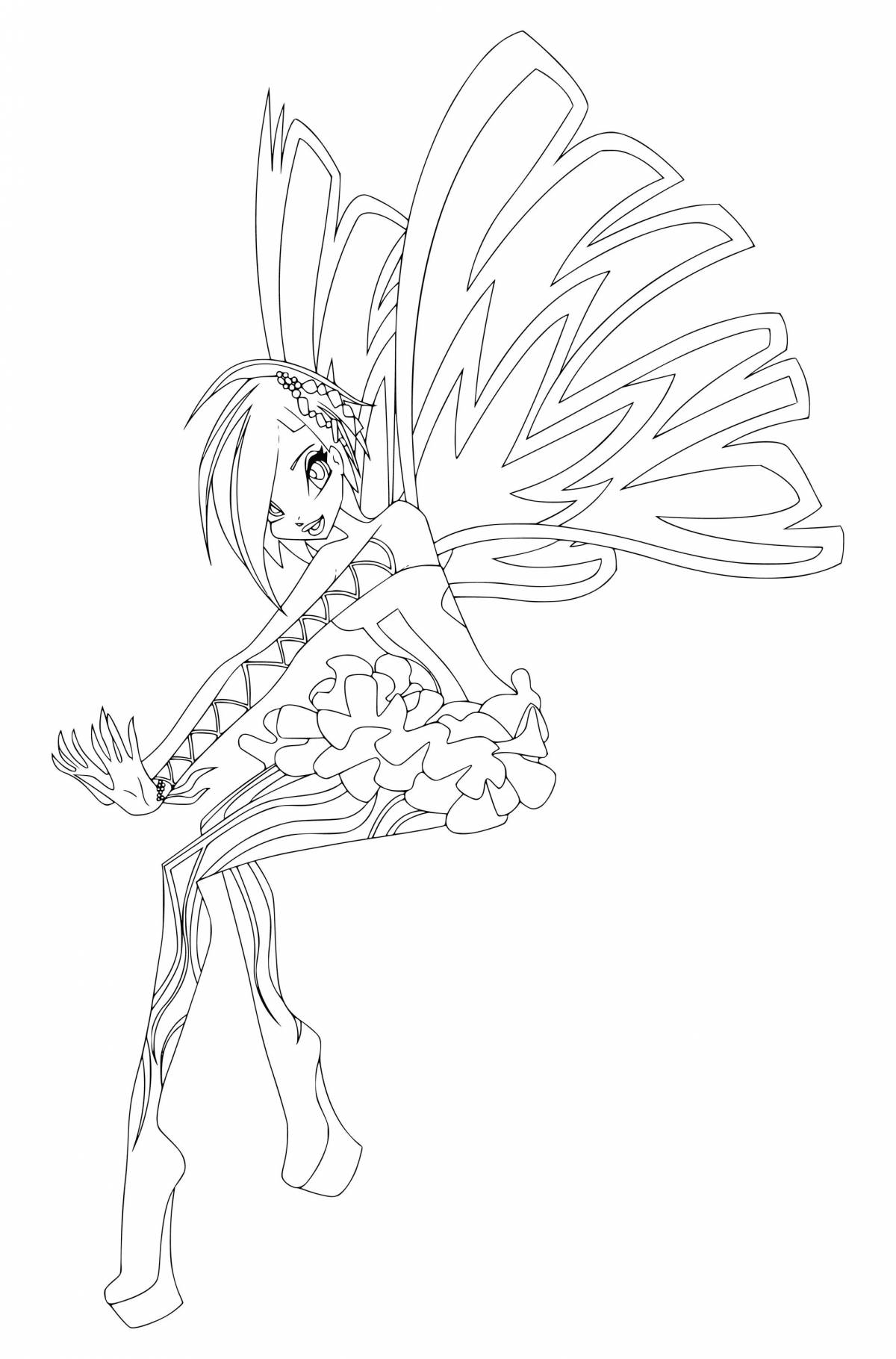 Perfect coloring winx sirenix bloom