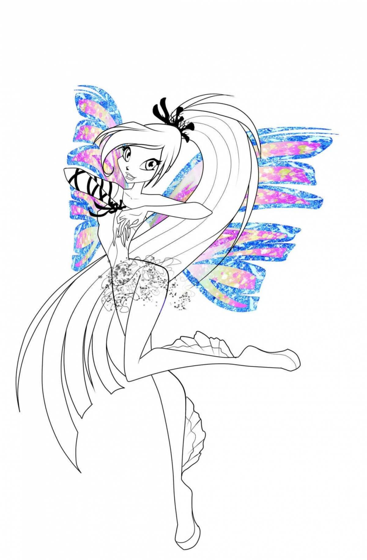 Sensational coloring winx sirenix bloom