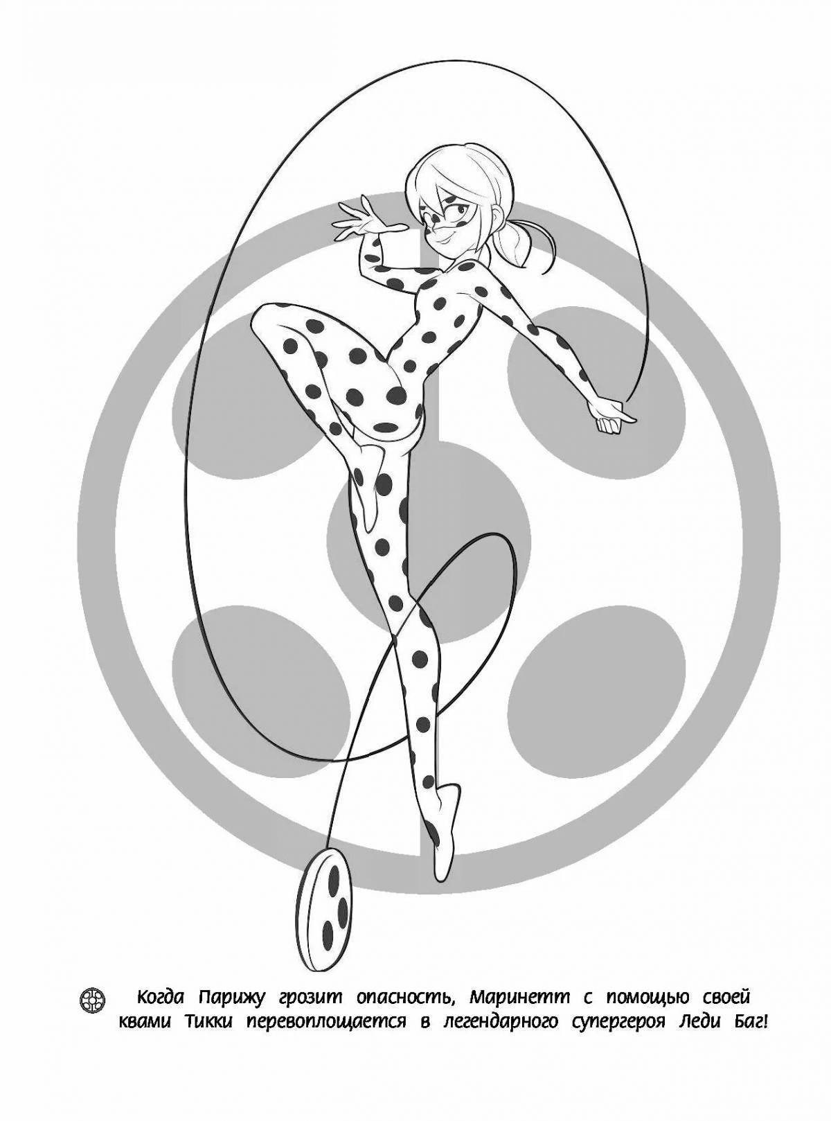 Charming ladybug mascot coloring book