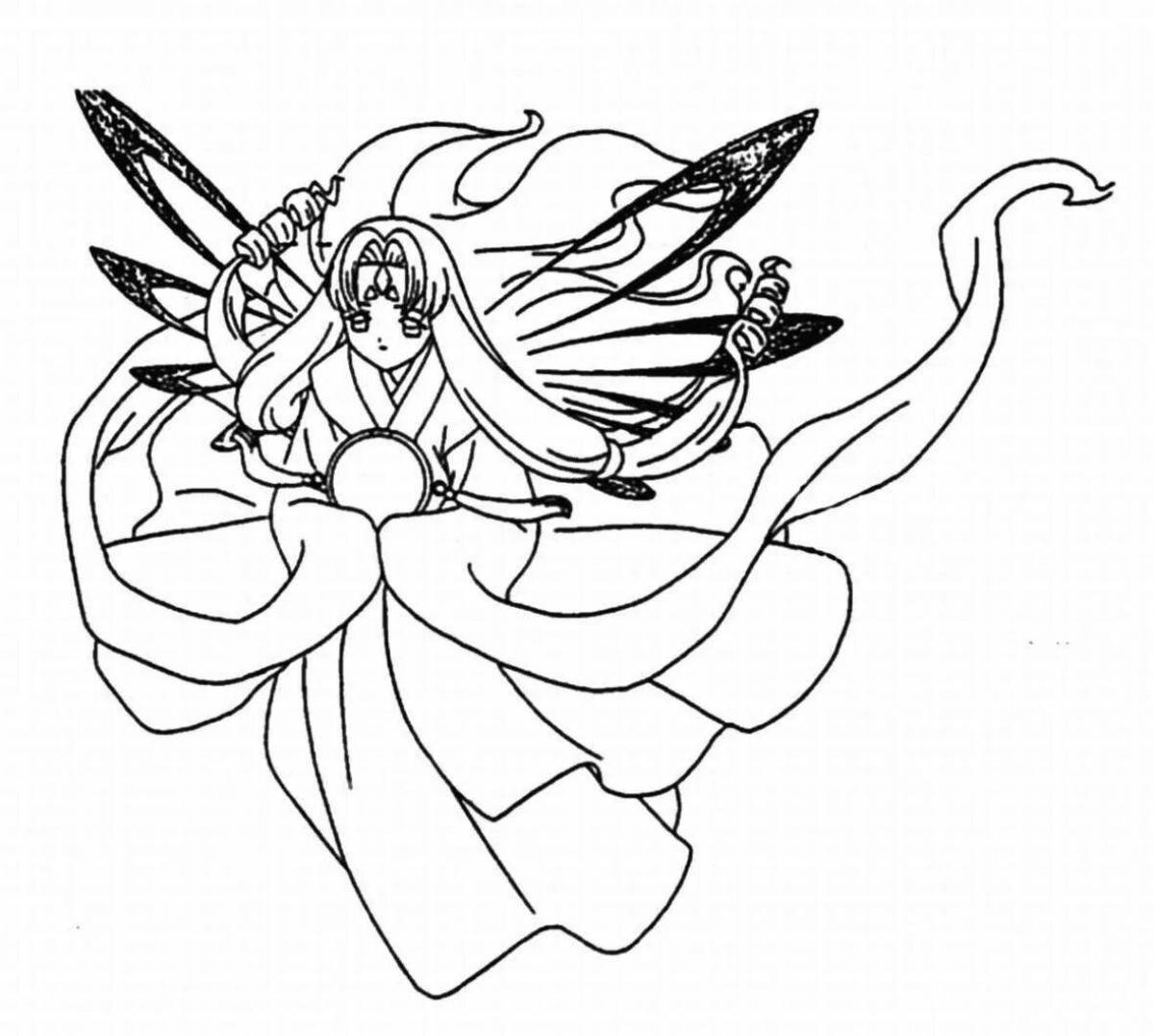 Радиант раскраска аниме с крыльями