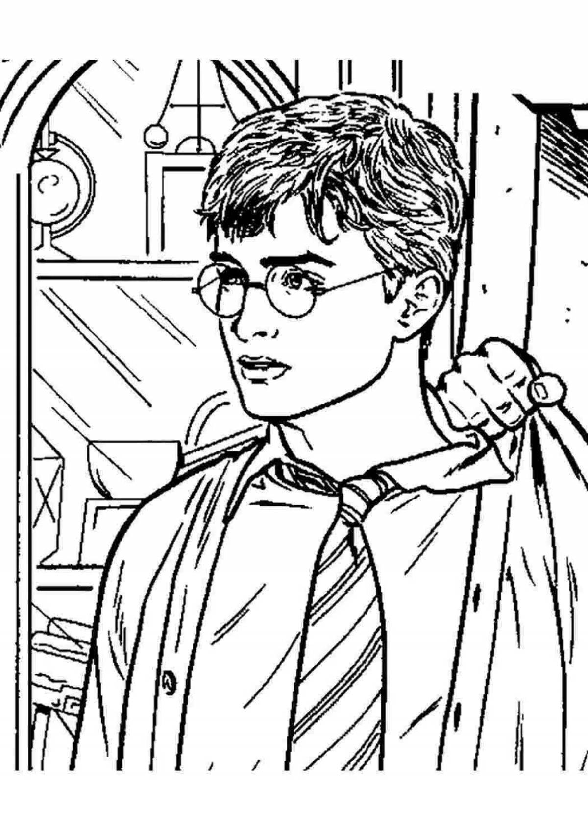 Charming coloring harry potter drawing
