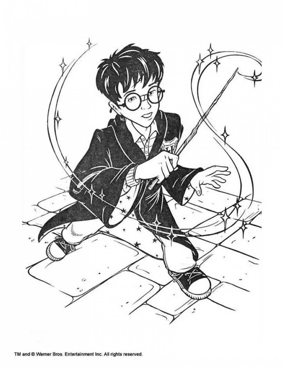 Incredible coloring harry potter drawing
