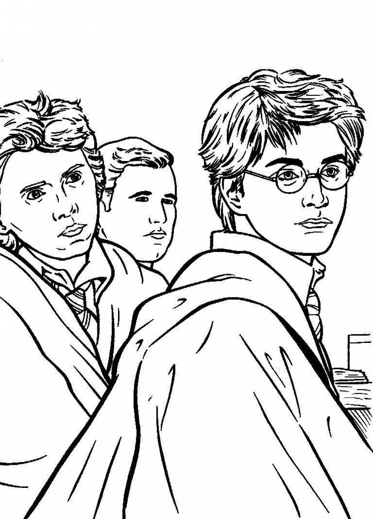 Extraordinary coloring harry potter drawing