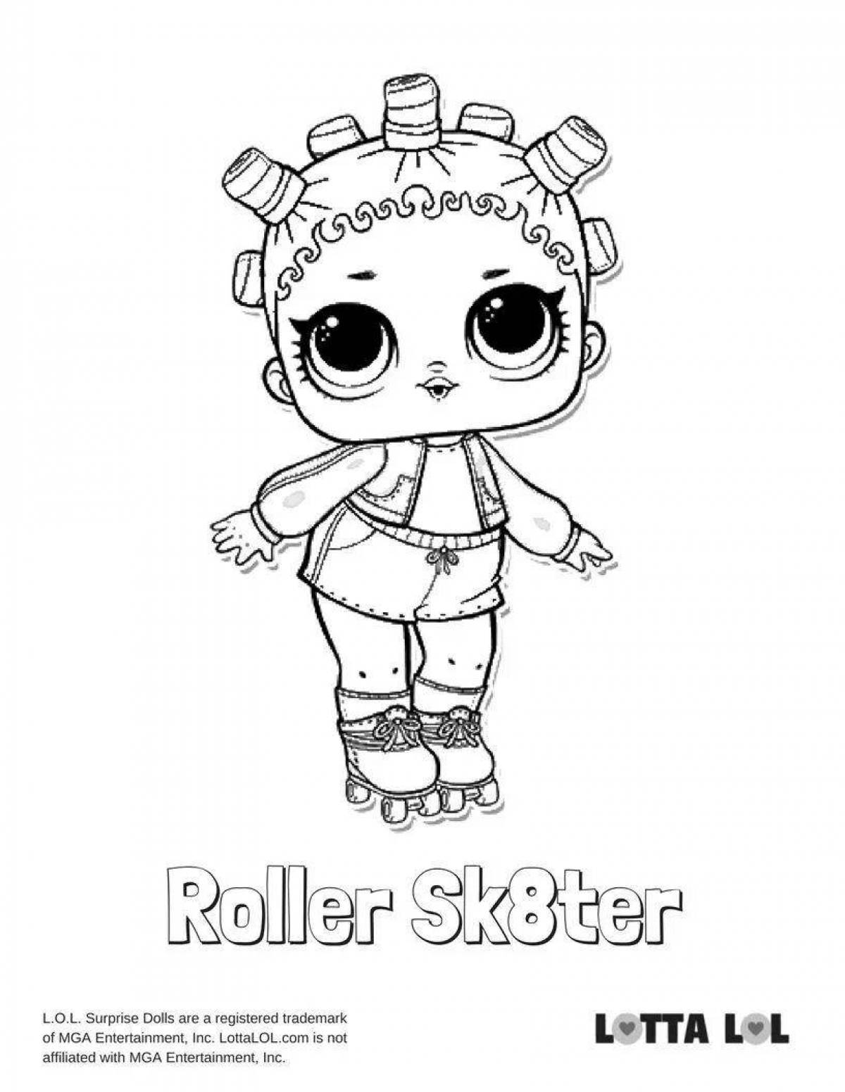 Radiant coloring page doll lol family