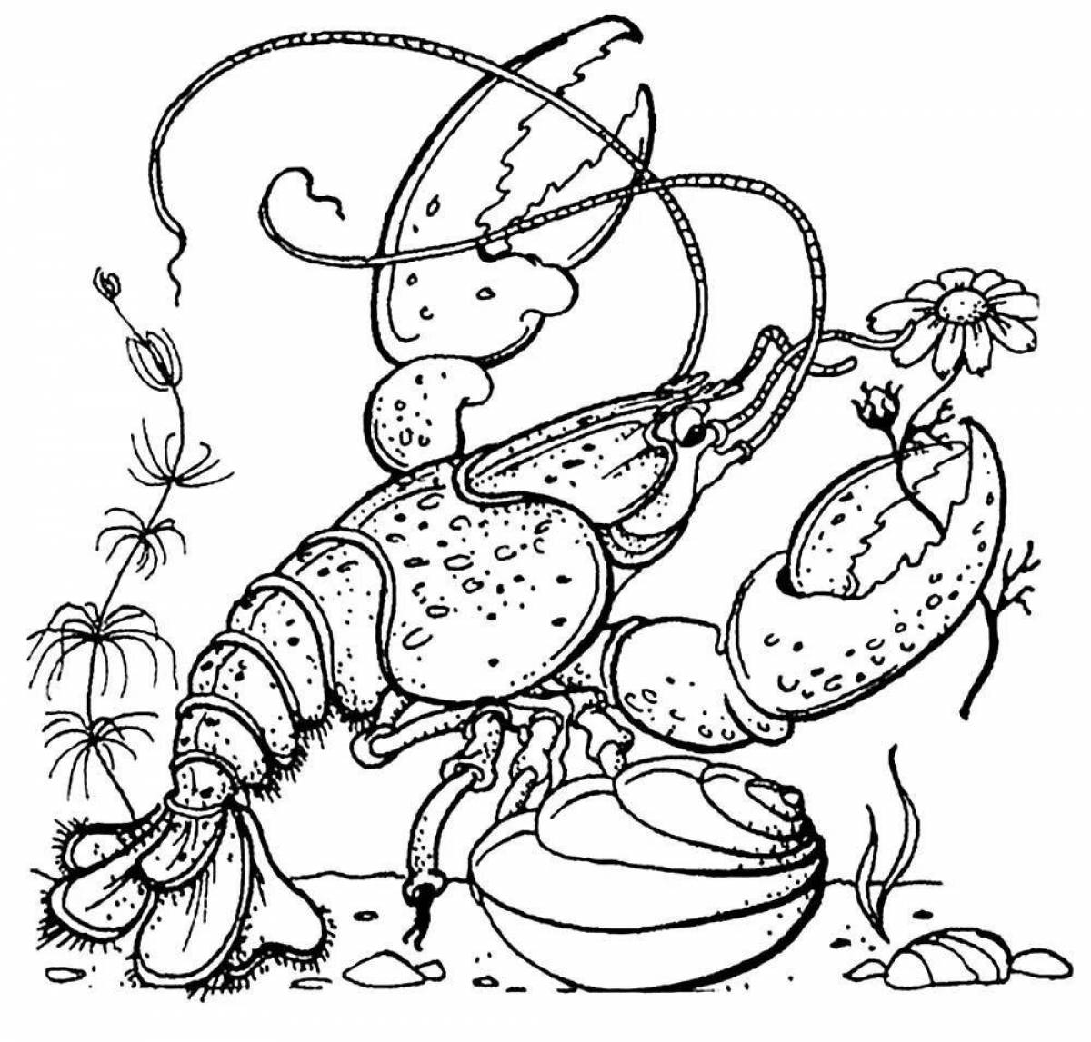 Playful cancer coloring page for kids