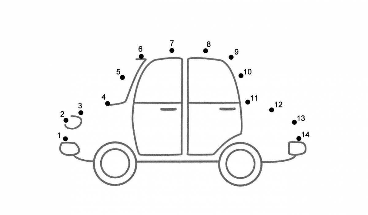 Luminous car without wheels