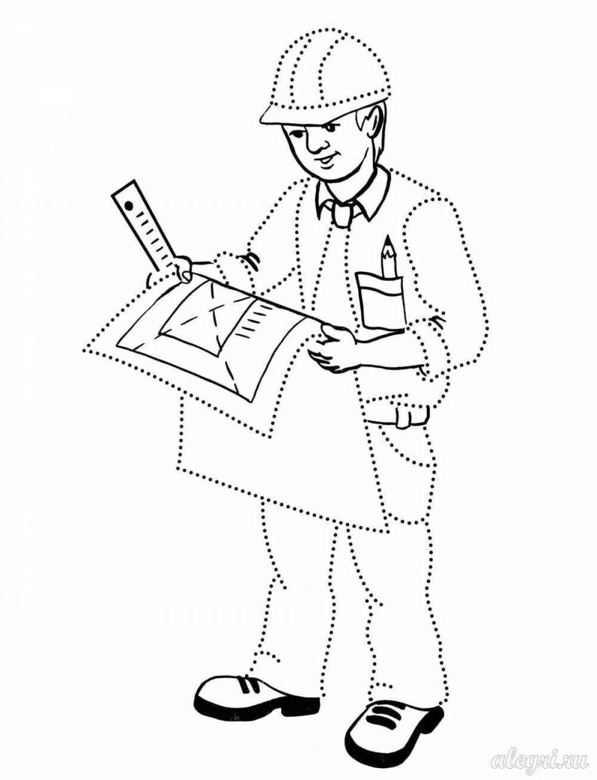 Creative architect coloring book for kids