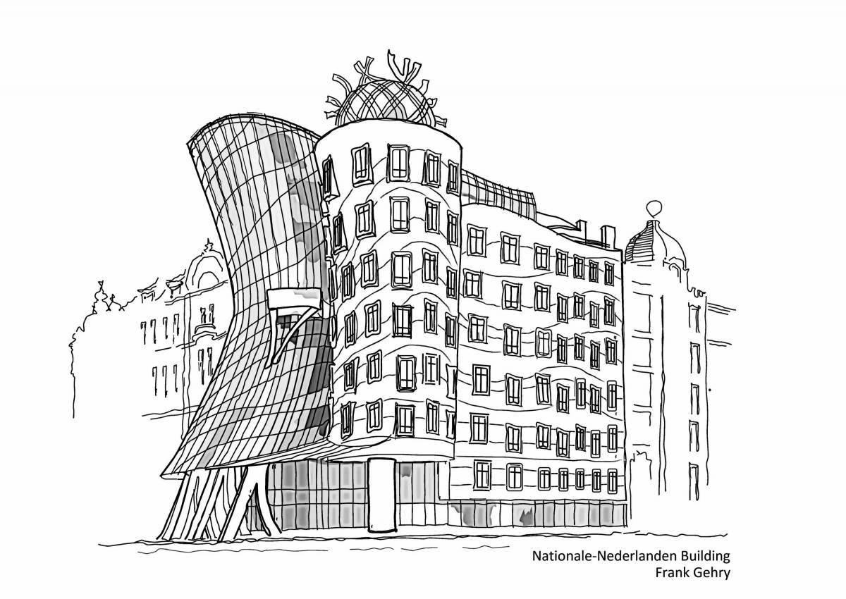 Funny architect coloring book for kids