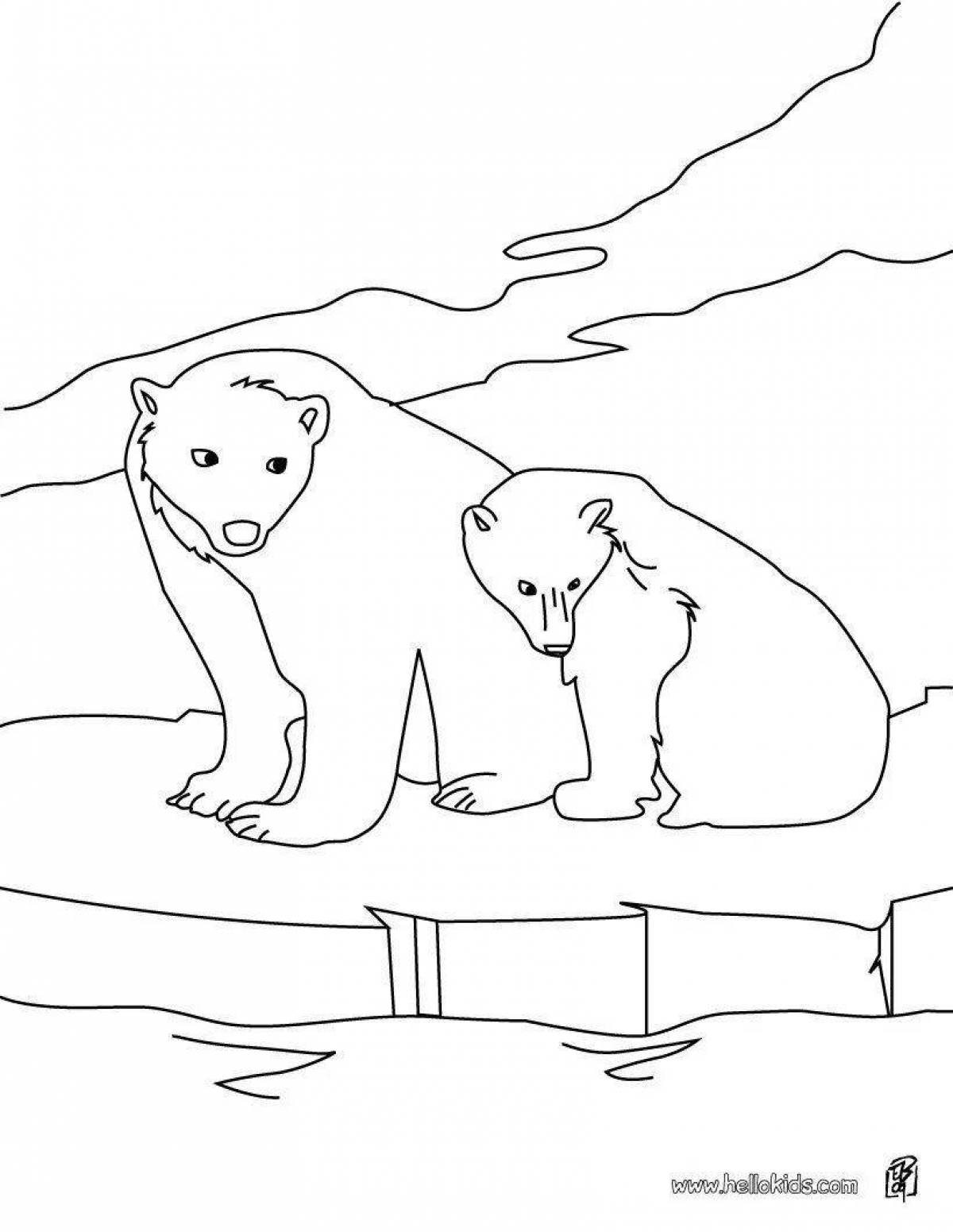 Озорной рисунок белого медведя