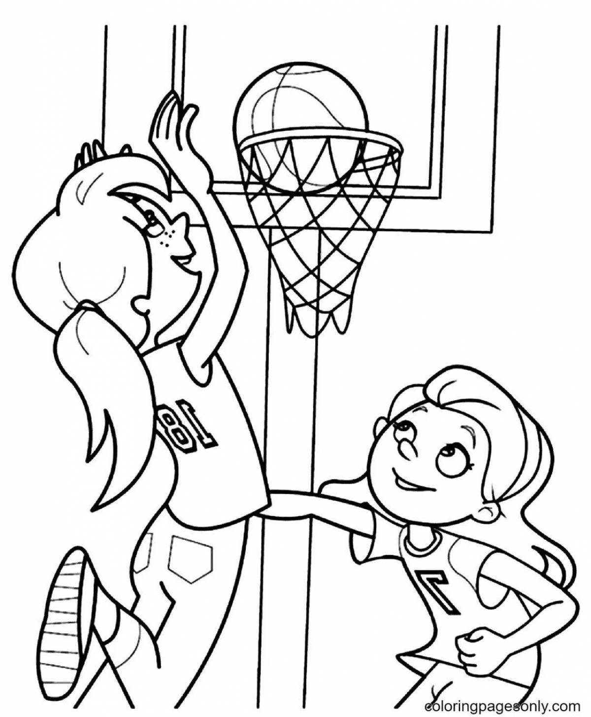 Sam and Sue playful coloring page