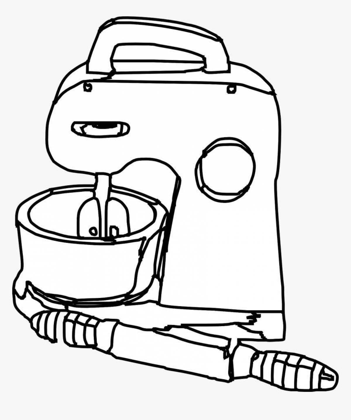 Playful coloring of electrical appliances for children