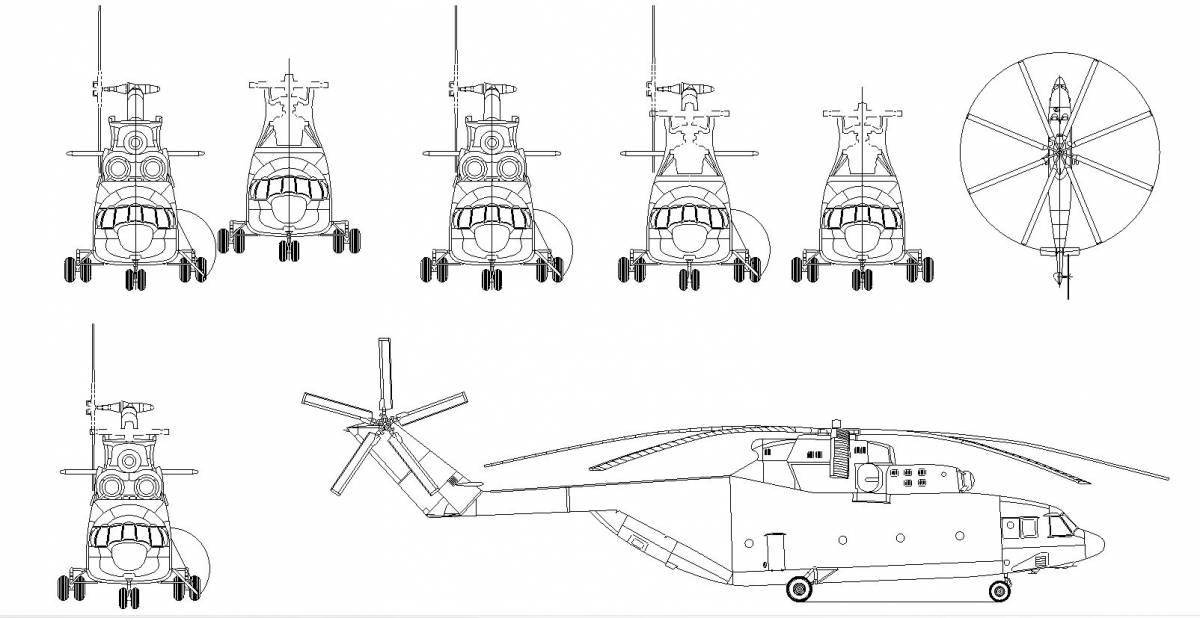 Coloring page glorious helicopter mi 26