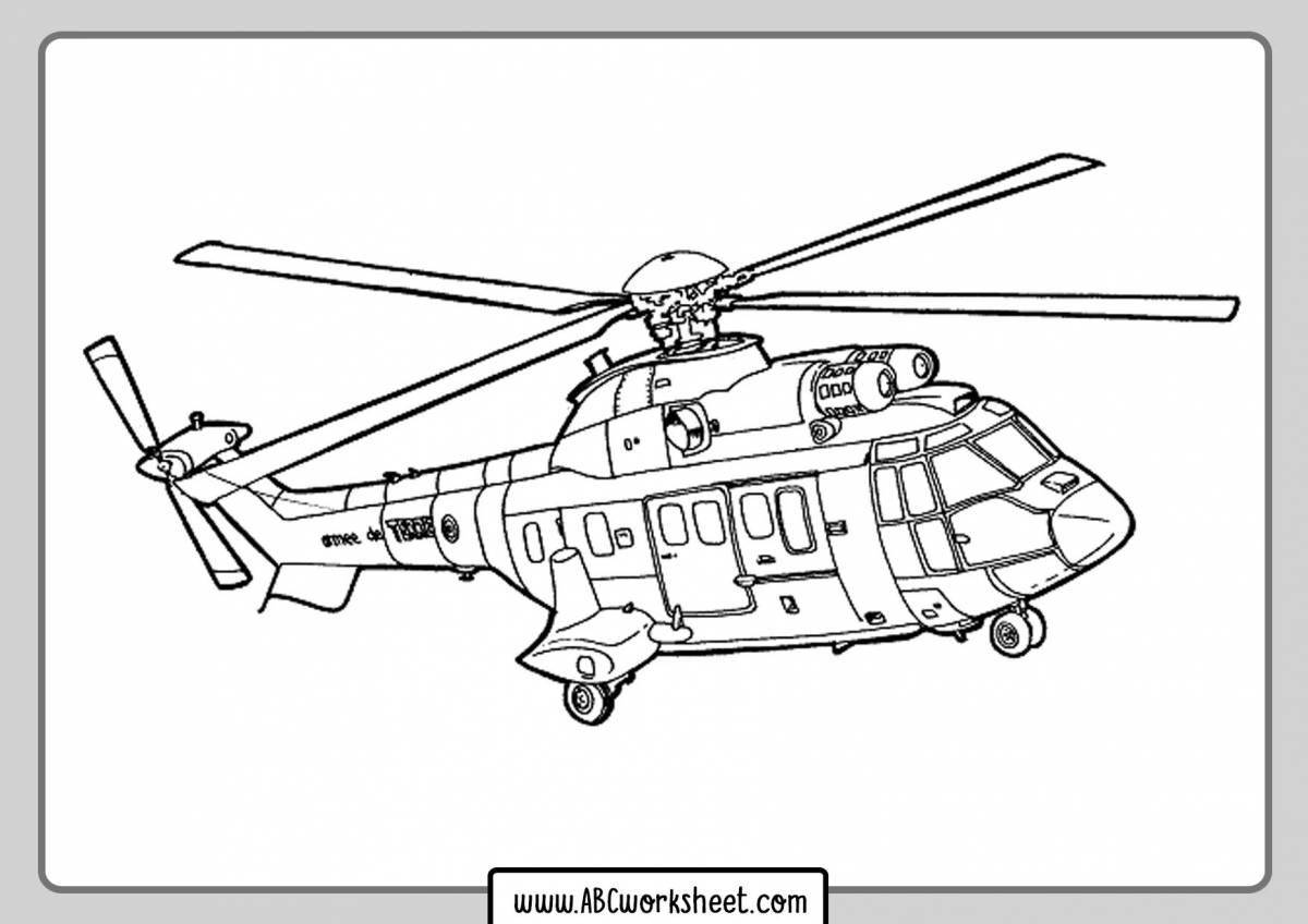 Amazing coloring of helicopter mi 26