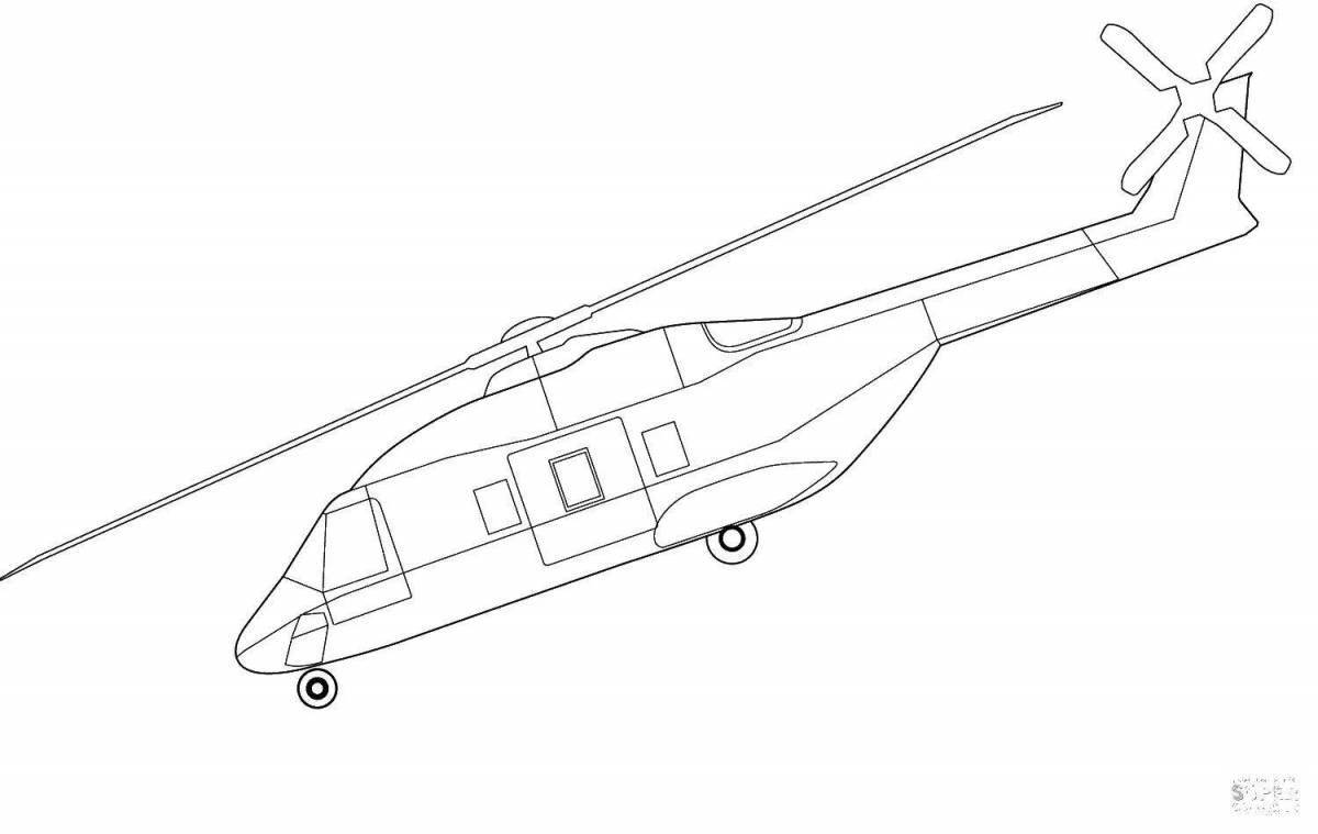 Coloring page exquisite mi 26 helicopter