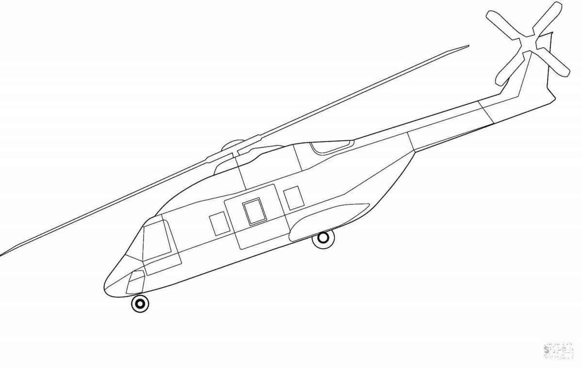 Раскраска изысканный вертолет ми 26