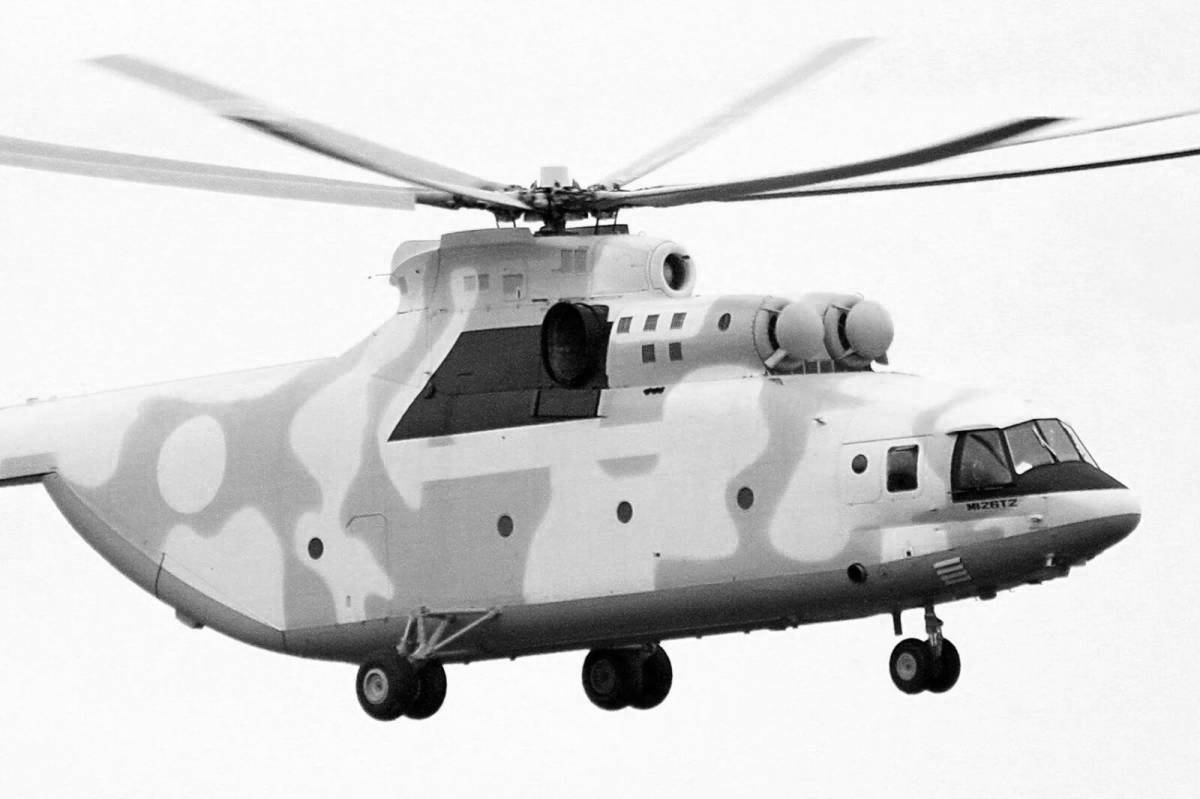 Coloring page beckoning helicopter mi 26
