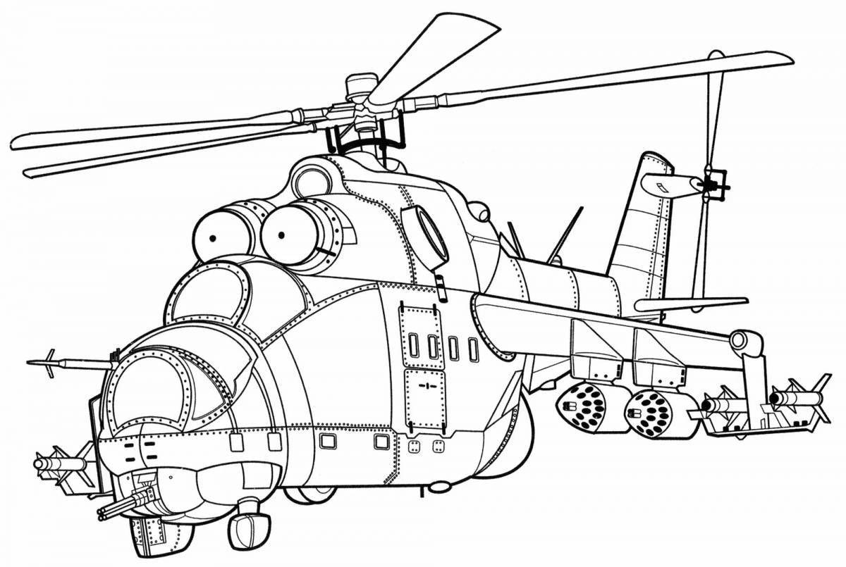 Colorful coloring helicopter mi 26