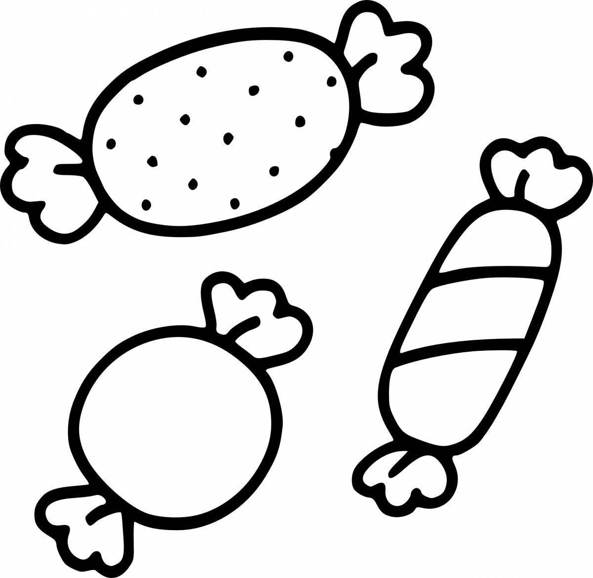 Amazing candy coloring pages for kids