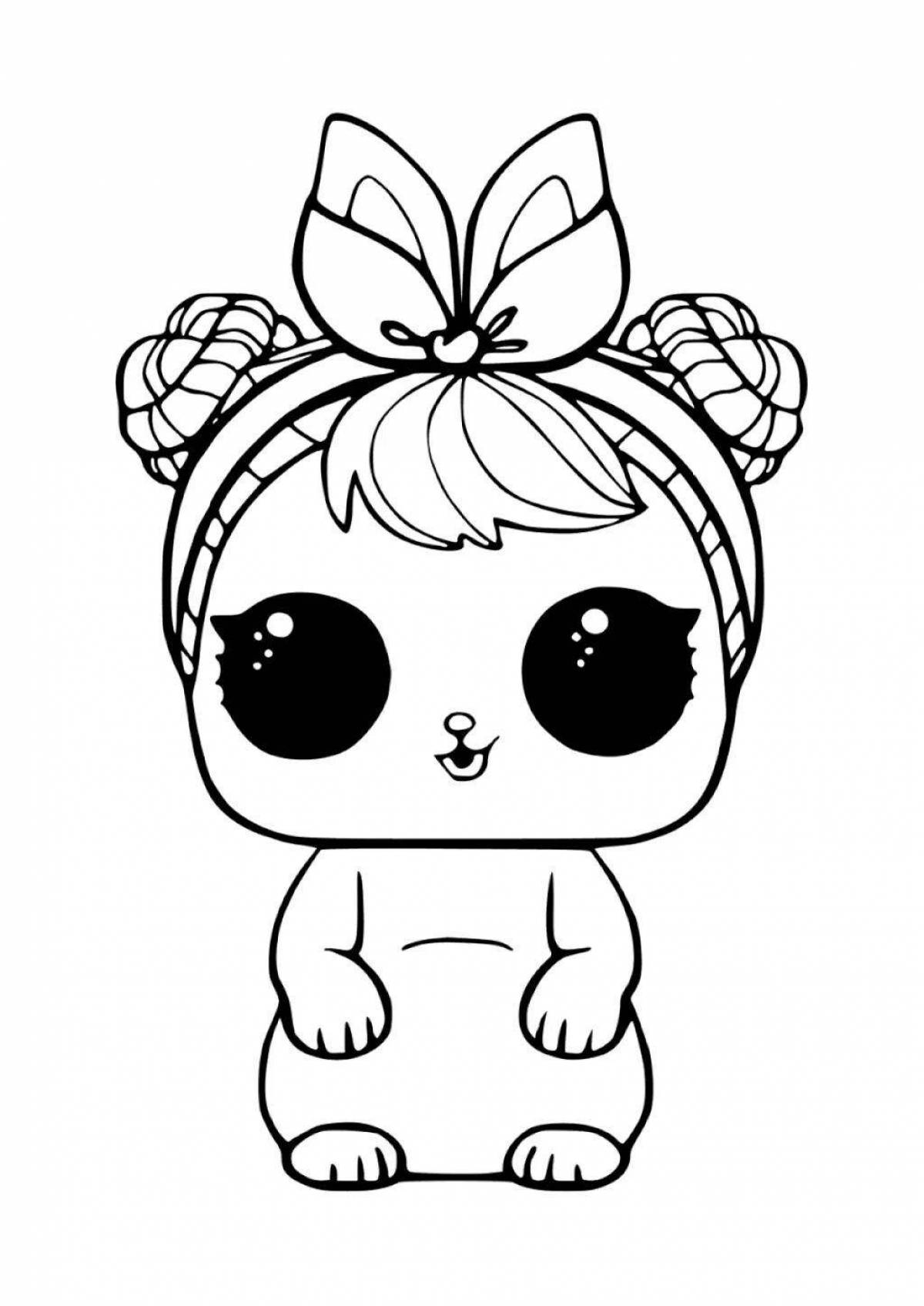 Glitter bee doll lol coloring page
