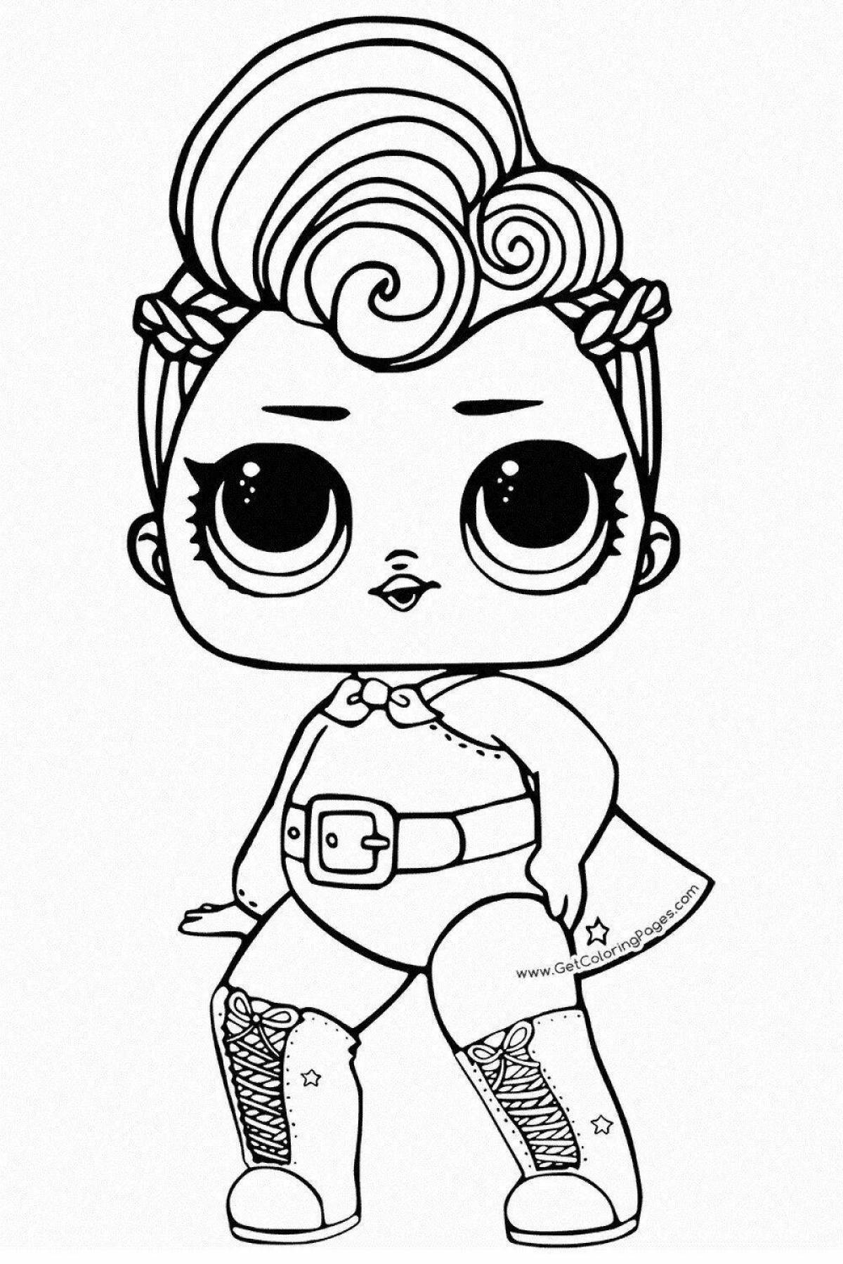 Adorable bee doll lol coloring page