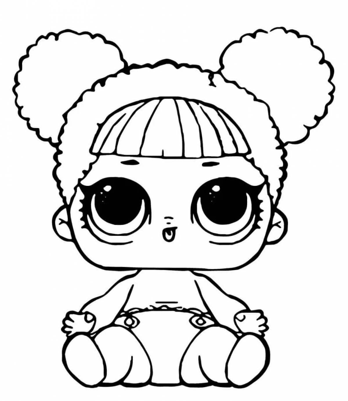 Funny bee doll lol coloring book