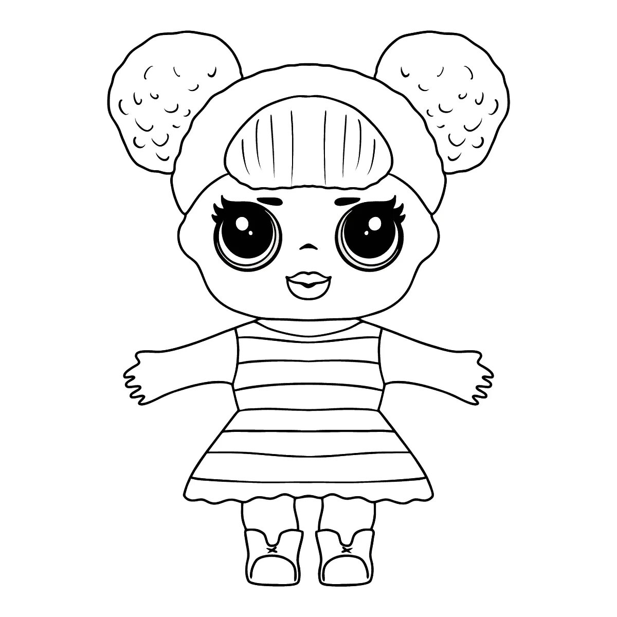 Comic bee doll lol coloring book