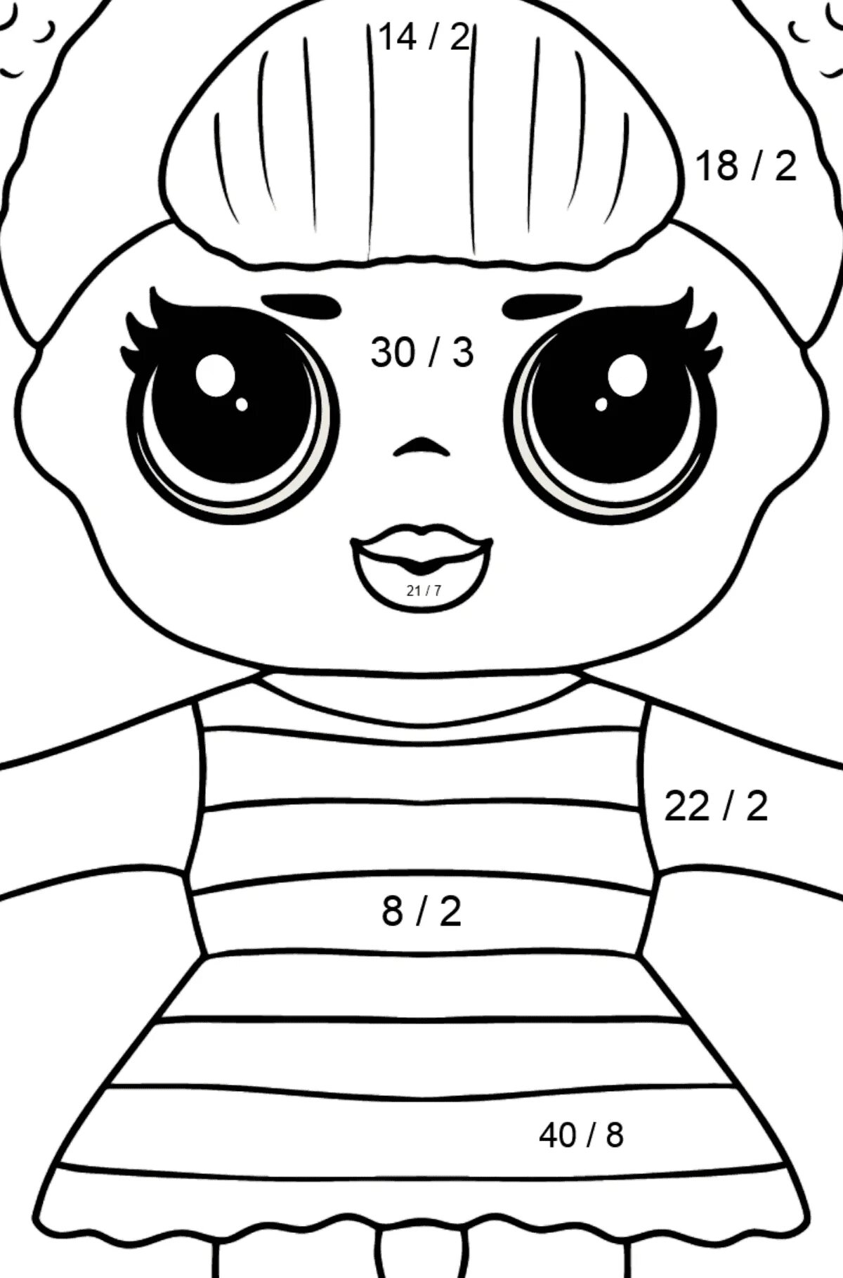Playtime bee doll lol coloring page